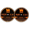 WEN BL1032-2 10-Inch 32-Tooth and 60-Tooth Carbide-Tipped Professional Woodworking Saw Blade Set, Two Pack