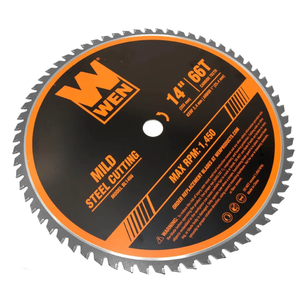 WEN BL1466 14-Inch 66-Tooth Carbide-Tipped Professional Metal Saw Blade for Mild Steel Cutting