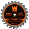 WEN BL0424 4-1/2-Inch 24-Tooth Woodworking Saw Blade for Compact and Mini Circular Saws, Three Pack