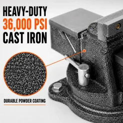 WEN BV454 4-Inch Heavy Duty Cast Iron Bench Vise with Swivel Base