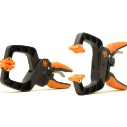 WEN CLH226 Quick-Release Ratcheting Hand Clamps with 2-Inch Jaw Opening and 2-Inch Throat, 2 Pack