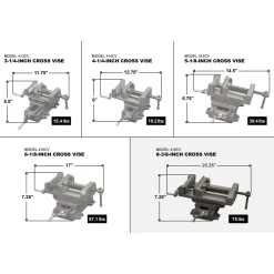 WEN 418CV 8-3/8-Inch Compound Cross Slide Industrial Strength Benchtop Vise