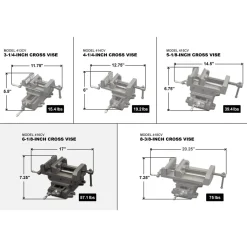 WEN 416CV 6-1/8-Inch Compound Cross Slide Industrial Strength Benchtop Vise