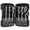 WEN DB613A 6-Piece Tri-Flute Auger Drill Bit Set with Carrying Case