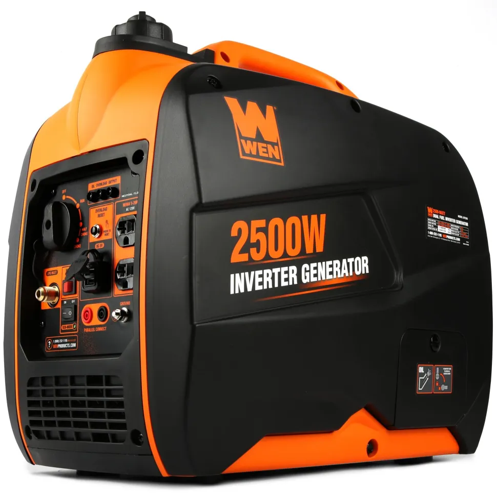 WEN DF250i Super Quiet 2500-Watt Portable Dual Fuel Inverter Generator with Fuel Shut-Off