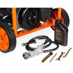 WEN DF430X 4375-Watt Dual Fuel Portable Generator with Wheel Kit and CO Shutdown Sensor