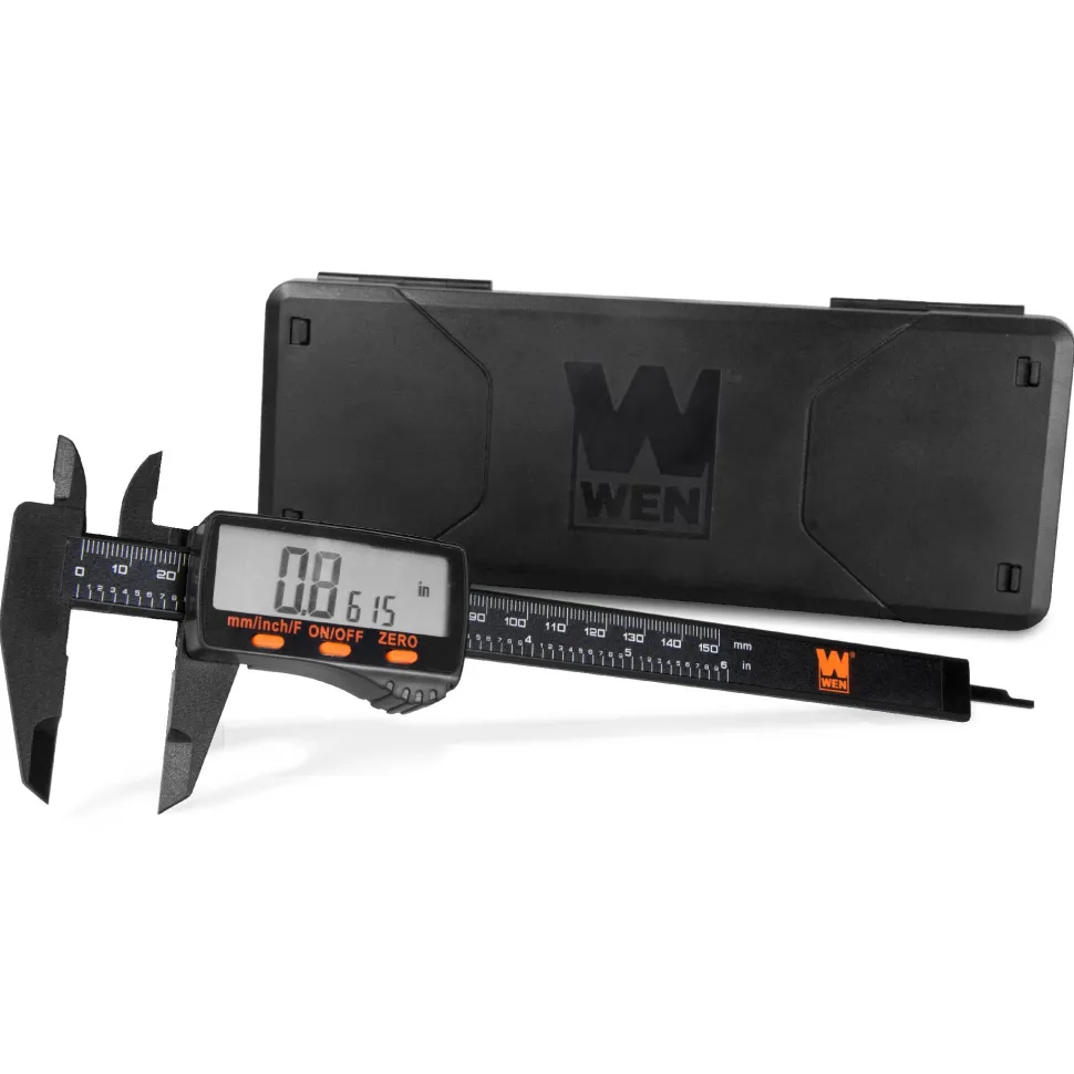 WEN 10761 Electronic 6.1-Inch Digital Caliper with LCD Readout and Storage Case