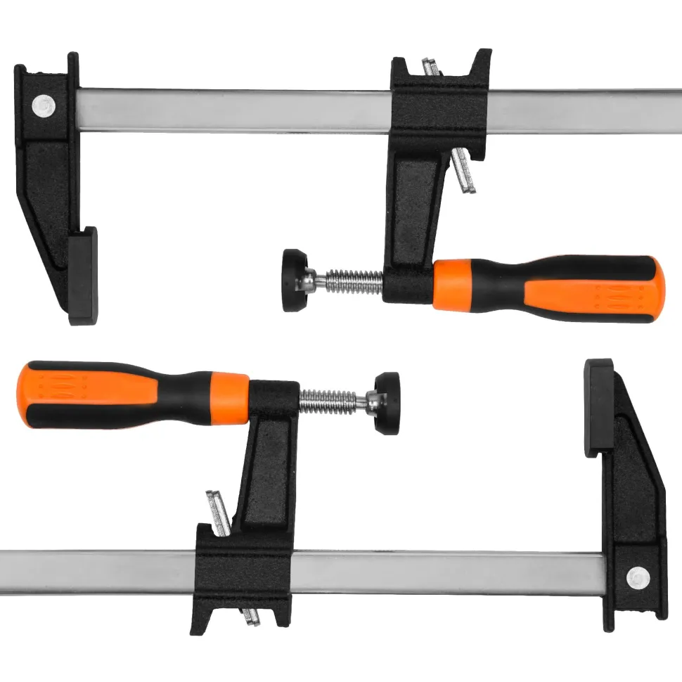 WEN 10236F2 Quick-Adjust 36-Inch Steel Bar Clamps with 2.5-Inch Throat and Micro-Adjustment Handle, Two Pack