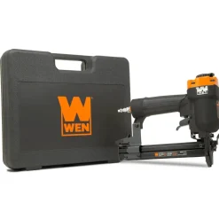 WEN 61711 18-Gauge 3/8-Inch to 1-Inch Air-Powered 1/4-Inch Narrow Crown Pneumatic Stapler