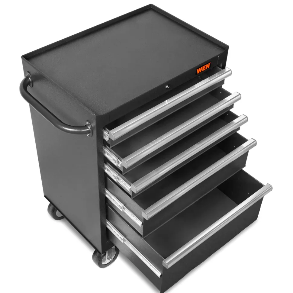 WEN GG262B 27-Inch Premium Rolling Tool Cabinet with Heavy Duty 21-Gauge Powder-Coated Steel Construction