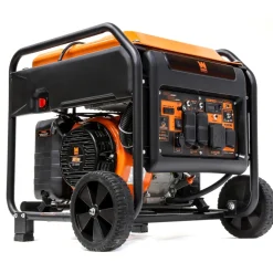 WEN GN625iX 6250-Watt RV and Transfer-Switch-Ready 120V/240V Open Frame Inverter Generator with CO Shutdown Sensor and Wheel Kit