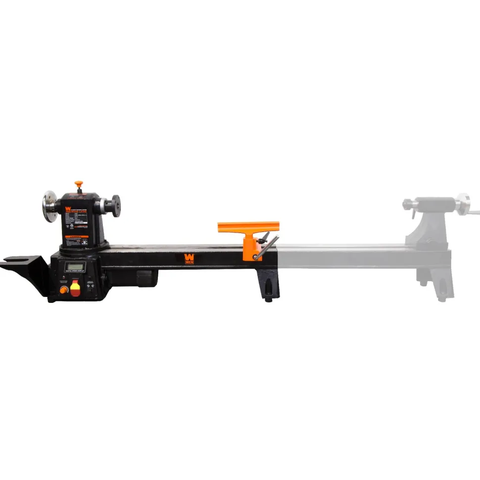 WEN 34027 12-Inch by 16-Inch Variable Speed Multi-Directional Cast Iron Wood Lathe with 16-Inch Capacity Bowl-Turning Back Plate