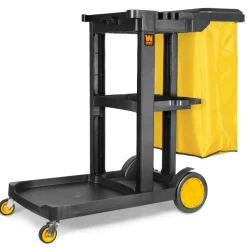 WEN 73033 Janitorial Cart with 3 Shelves and 25-Gallon Vinyl Bag