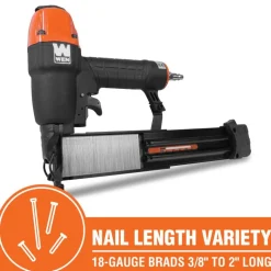WEN 61723K 18-Gauge 3/8-Inch to 2-Inch Brad Nailer with Carrying Case and 2000 Nails