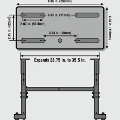 WEN LA8800 225-Pound Capacity Height Adjustable Steel Lathe Stand