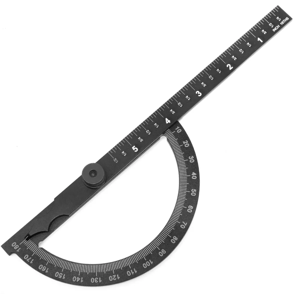 WEN ME512P Adjustable Aluminum Protractor and Angle Gauge with Laser Etched Scale