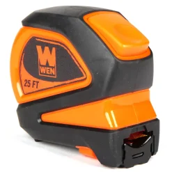WEN ME425T 25-Foot Measuring Tape with Automatic Brake and Dual-Release Triggers