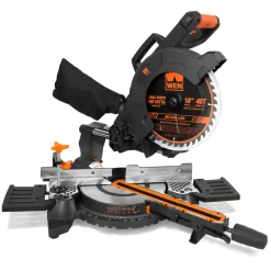 WEN MM1011T 15-Amp 10-Inch Single Bevel Compact Sliding Compound Miter Saw with Laser