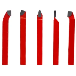 WEN 3455-10004 5-Piece Metal Lathe Cutting Tool Kit with Tungsten-Carbide Tips
