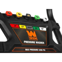WEN PW224G 3400 PSI Gas Pressure Washer with 223cc Engine, 2.7 GPM Flow Rate and Onboard Soap Tank