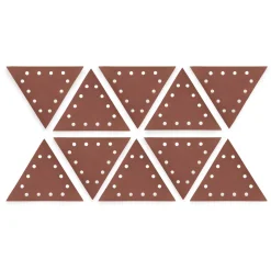 WEN 6377SP120 Drywall Sander 120-Grit Hook and Loop 11-1/4 Inch Triangle Sandpaper, 10-Pack