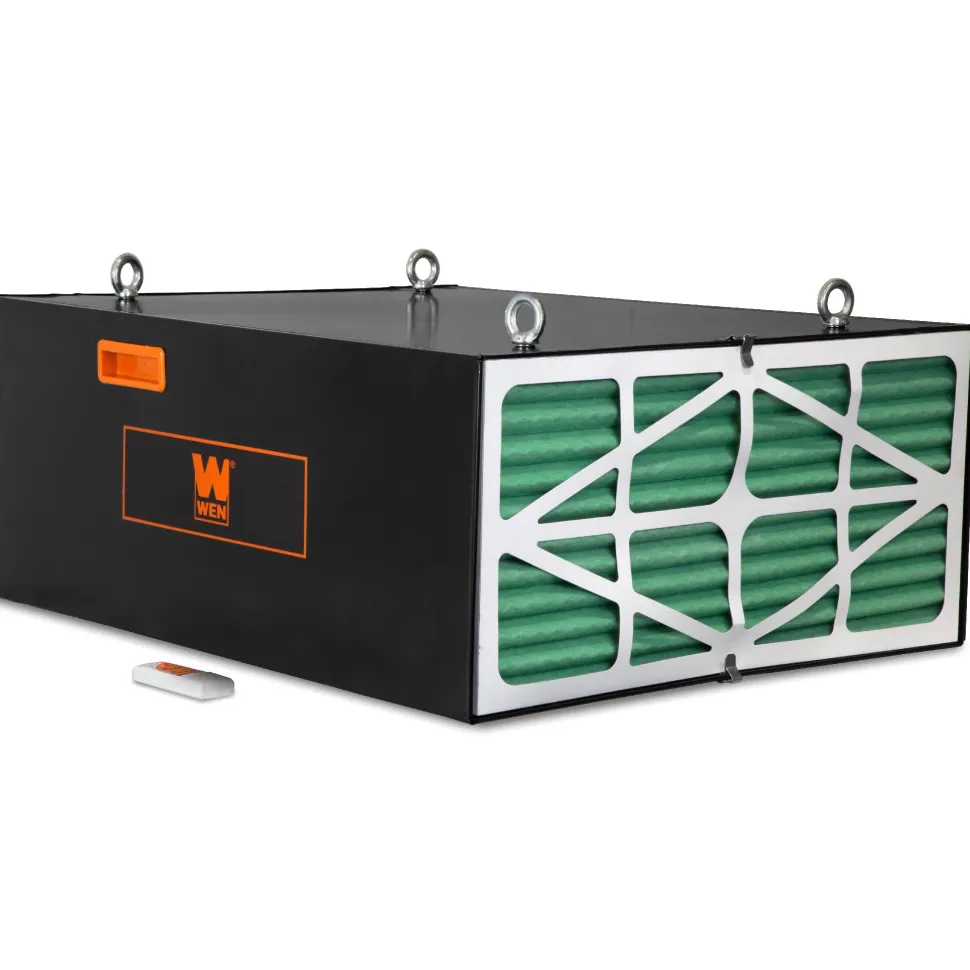 WEN 3417 3-Speed Remote-Controlled Industrial-Strength Air Filtration System (556/702/1044 CFM)