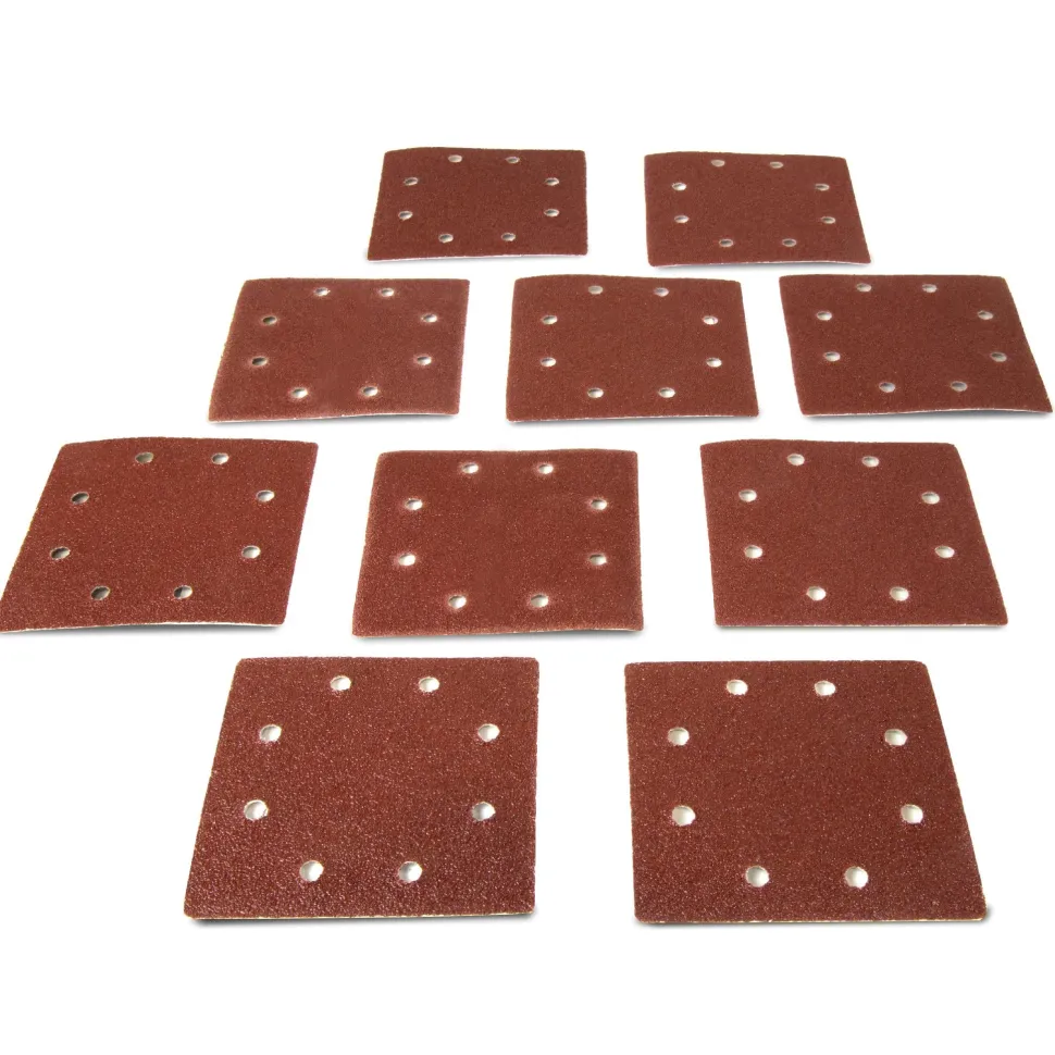 WEN 6304SP40 1/4-Sheet Sander 40-Grit Hook-and-Loop Sandpaper, 10-Pack