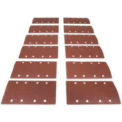 WEN 6313SP 1/3 Sheet Sander Hook-and-Loop Sandpaper Assorted Grits (12-Pack)