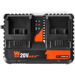WEN 20VB25D 20V Max Starter Kit with Two 5.0 Ah Lithium-Ion Batteries and Dual Port Charger