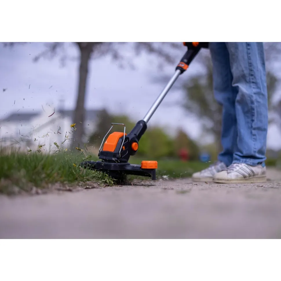 WEN 20VK3TBM 20V Max Cordless 19-Inch Lawn Mower, String Trimmer, and Leaf Blower Combo Kit with Two 5Ah Batteries and Dual Port Charger