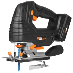 WEN 20667 20V Max Cordless Brushless Jigsaw with 4.0 Ah Lithium Ion Battery and Charger