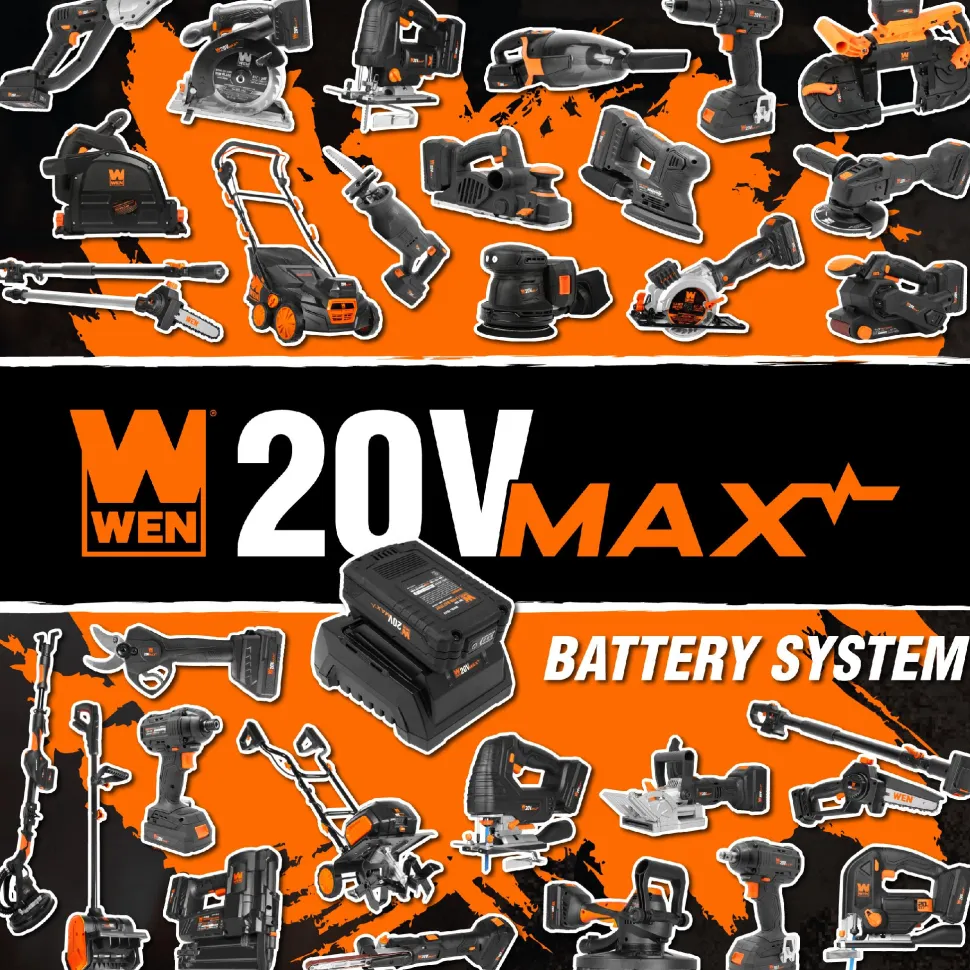 WEN 20861 20V Max Cordless Handheld Vacuum Cleaner Kit with 2Ah Battery and Charger