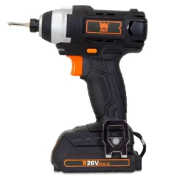WEN 49135 20V Max Cordless 1/4-Inch Impact Driver w/ Battery, Bits, Charger and Carrying Bag