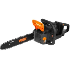 WEN 20754 20V Max 14-Inch Cordless Brushless Chainsaw with Two 4Ah Batteries and Dual Port Charger