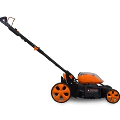 WEN 40439 40V Max Lithium Ion 19-Inch Cordless 3-in-1 Lawn Mower with Two Batteries, 16-Gallon Bag and Charger