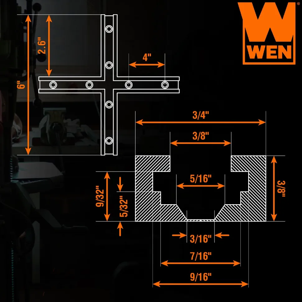 WEN WAT362 36-Inch Universal T-Track, Hold Down Clamps, and Intersection Kit for Woodworking