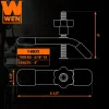 WEN WAT481 48-Inch Universal T-Track and Hold Down Clamps Kit for Woodworking