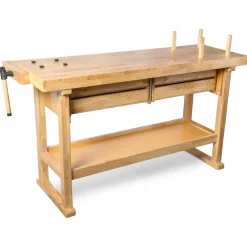 WEN WB6020 60-Inch Hardwood Workbench with Four Drawers and Onboard Vise