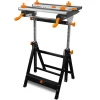 WEN WB2322T 24-Inch Height Adjustable Tilting Steel Portable Work Bench and Vise with 8 Sliding Clamps